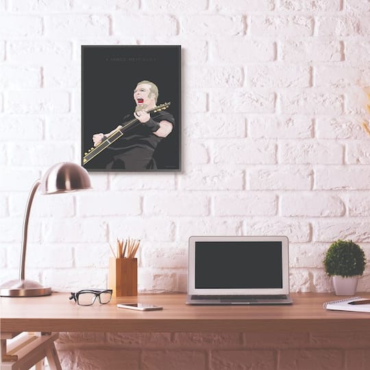 Stupell Industries James Hetfield Fashion Design Wall Accent with Black Frame
